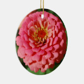 Roze Zinnia-versiering Keramisch Ornament (Rechts)