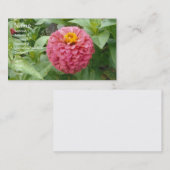 Roze Zinnia Visitekaartje (Voorkant / Achterkant)