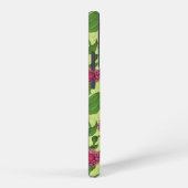 Roze Zinnias op lichtgroen Samsung Galaxy Hoesje (Rechterkant)