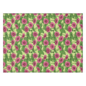 Roze Zinnias op lichtgroen Tafelkleed (Voorkant (Horizontaal))