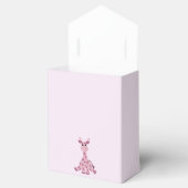 Roze Zittende Giraffe Bedankdoosjes (Geopend)