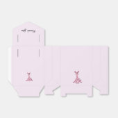 Roze Zittende Giraffe Bedankdoosjes (Uitgevouwen)