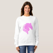 Roze Zodiac Paard Sweatshirt – Astrologie Cadeau  (Voorkant volledig)