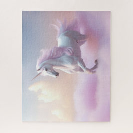 Roze Zoet Schattige Regenboog Eenhoorn Gekleurd Legpuzzel
