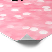 Roze, zoete 16 Gold Glitter Licht Welkomstwoord Po Poster (Hoek)