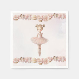 Roze Zoete Ballerina Servetten