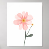 Roze Zoete Bloem Kwekerij Decor Poster (Voorkant)