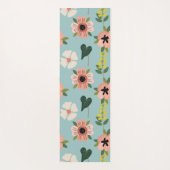 Roze zoete bloemen Yoga Mat (Achterkant)