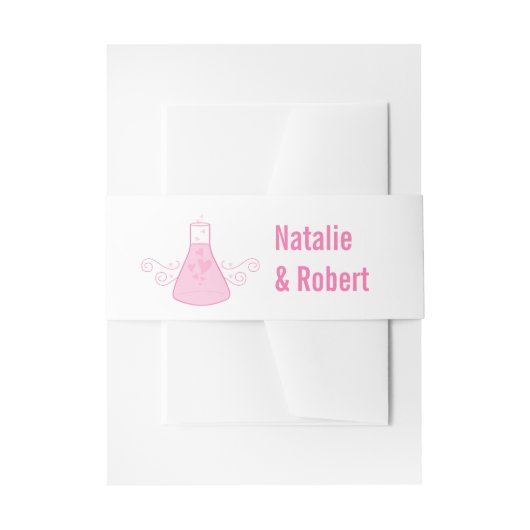 Roze, zoete chemistry Weddenschap Uitnodigingen Wikkel (Voorkant Voorbeeld)