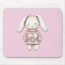 Roze Zoete Cute Konijn Roze Trui Hart