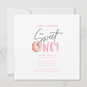 roze zoete donut 1 verjaardag multi foto (Achterkant)