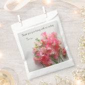 Roze, zoete doperwt bedankzakje (Geknipt)