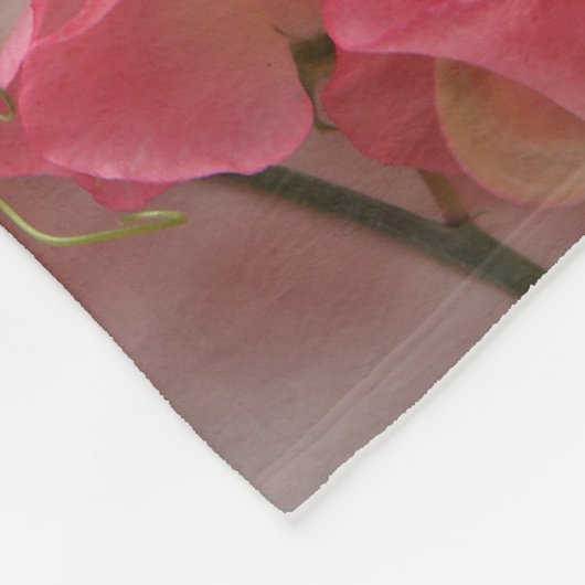 Roze, zoete doperwt fleece deken (Hoek)