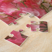 Roze, zoete doperwt legpuzzel (Zijkant)