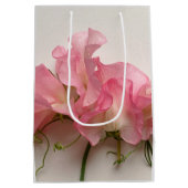 Roze zoete erwten dicht bij elkaar medium cadeauzakje (Achterkant)