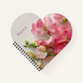 roze zoete erwten, vers notitieboek (Voorkant)