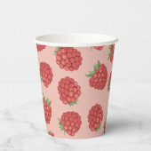 Roze zoete framboos papieren bekers (Achterkant)