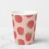 Roze zoete framboos papieren bekers (Links)