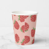 Roze zoete framboos papieren bekers (Rechts)