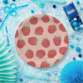 Roze zoete framboos papieren bordje (Feest)