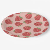 Roze zoete framboos papieren bordje (Gekanteld)