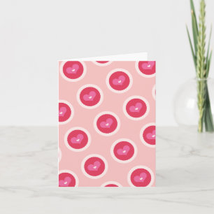 Roze zoete harten en cirkelvormige Valentijnsdag Feestdagen Kaart