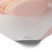 Roze Zoete Macarons keukenposter | Macarons Poster (Hoek)