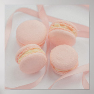 Roze Zoete Macarons keukenposter Macarons Poster