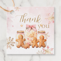 Roze zoete peperkoek Dank je meisje verjaardag