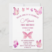 Roze Zoete Vlinders Eenvoudig Kaart (Voorkant)