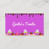 Roze zoeten en behandelde Snoepjes Visitekaartje (Achterkant)