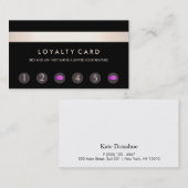 Roze zogende Lips 6 Punch Customer Loyalty Card (Voorkant / Achterkant)