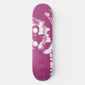 Roze Zombie Skull Skateboard (Voorkant)