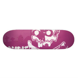 Roze Zombie Skull Skateboard