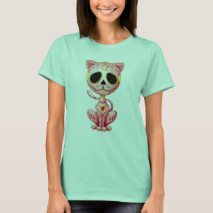 Roze Zombie Sugar Kitten T-shirt