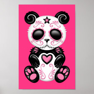 Roze Zombie Sugar Panda Poster