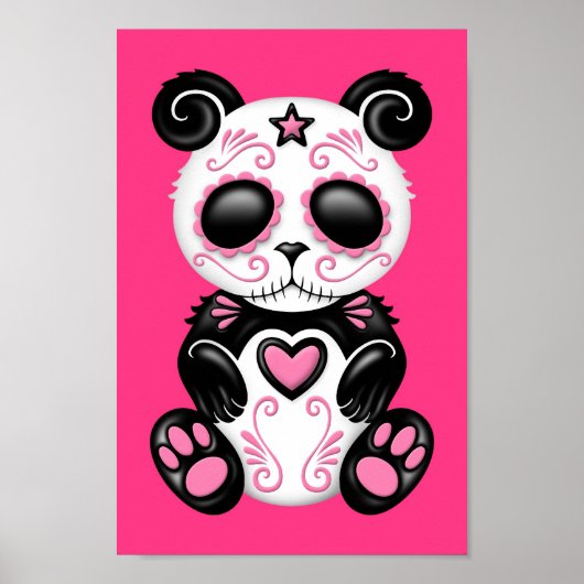 Roze Zombie Sugar Panda Poster (Voorkant)