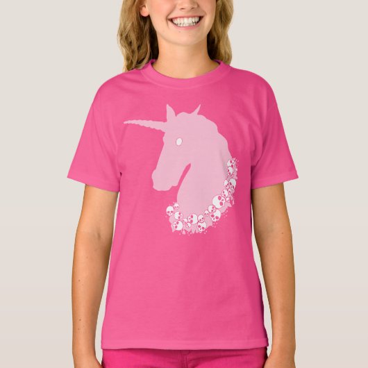 Roze Zombie Unicorn T-Shirt (Voorkant)