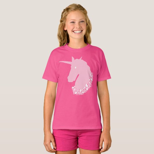 Roze Zombie Unicorn T-Shirt (Voorkant volledig)