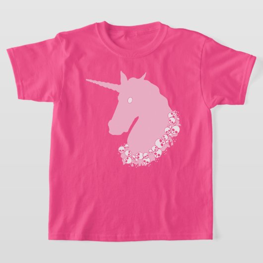 Roze Zombie Unicorn T-Shirt (Laagn)
