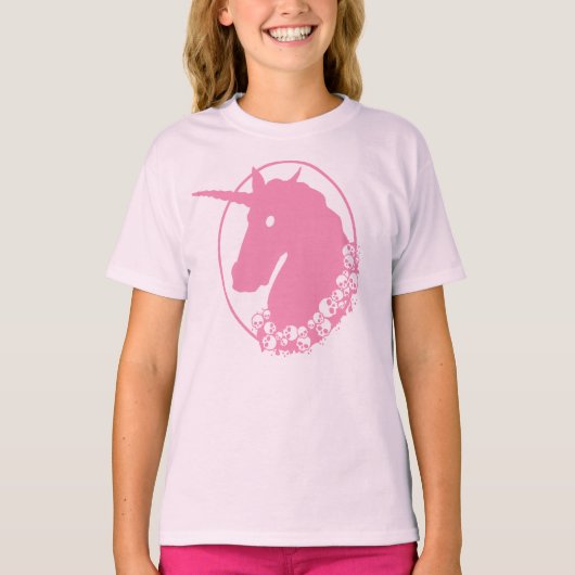 Roze Zombie Unicorn T-Shirt (Voorkant)