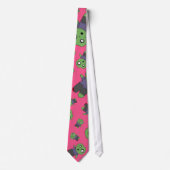 Roze zombies stropdas (Voorkant)