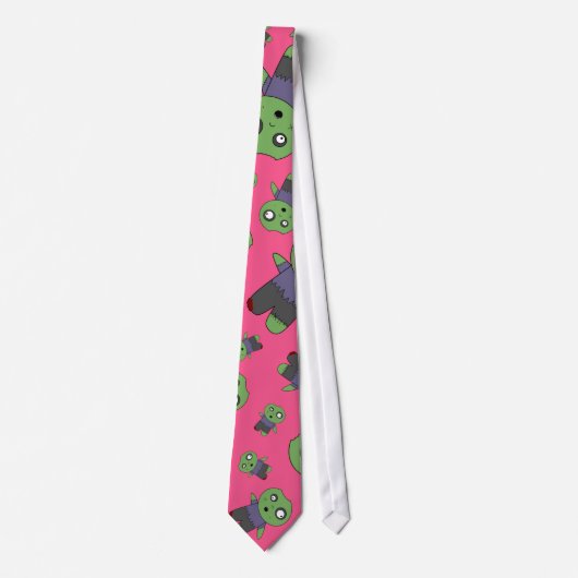 Roze zombies stropdas (Voorkant)