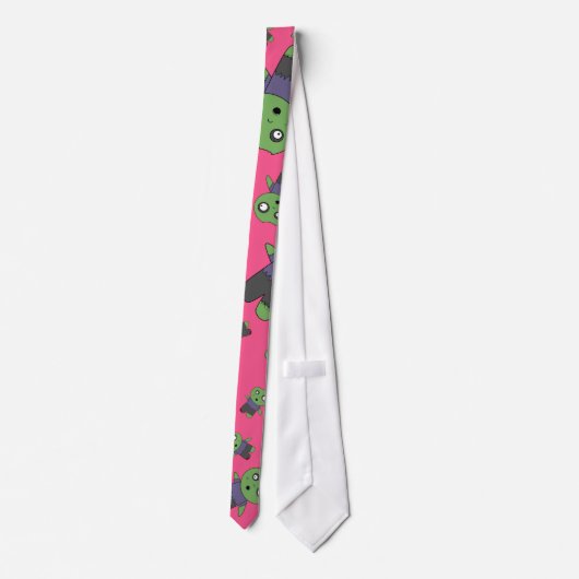 Roze zombies stropdas (Achterkant)