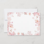 Roze Zomer Bloem Ijs Thema Dankkaart Bedankkaart (Achterkant)