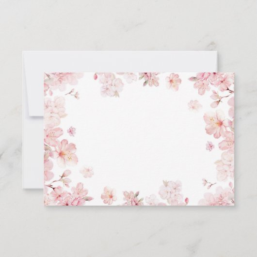 Roze Zomer Bloemen IJs Thema Dank u kaart (Achterkant)