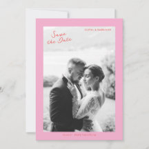 Roze zomer bruiloft Save the Date