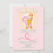 Roze Zomer Chill Ice Cream Grappige Pinguïn Verjaa Kaart (Voorkant)