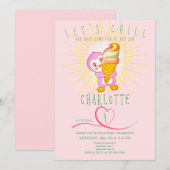 Roze Zomer Chill Ice Cream Grappige Pinguïn Verjaa Kaart (Voorkant / Achterkant)