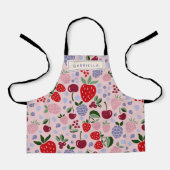 Roze Zomer Fruit Bessen Bruidsmeisje Gepersonalise Schort (Voorkant)